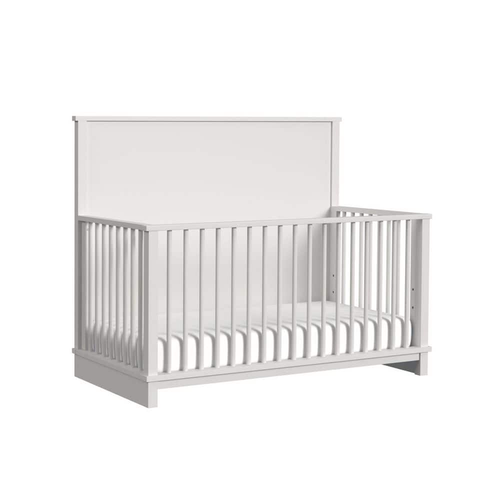 Cassian White Crib with Guard Rail