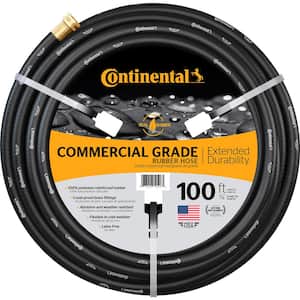 Premium 5/8 in. Dia x 100 ft. Commercial Grade Rubber Black Water Hose