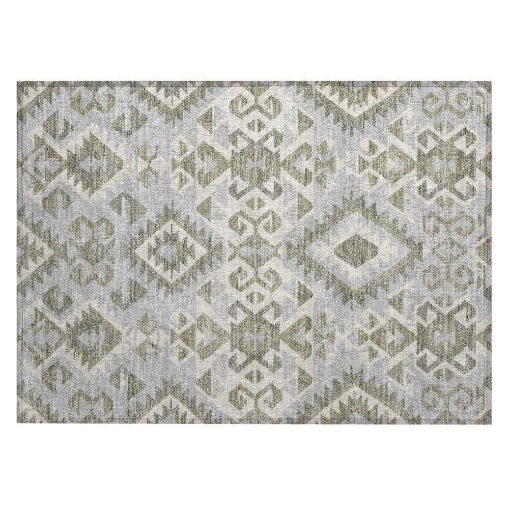 Chantille Machine Washable Indoor/Outdoor Abstract ACN2959 Silver 2 ft. x 3 ft. Accent Rug price history on PriceWatchPro