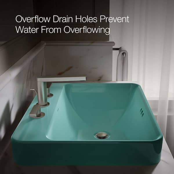 KOHLER Vox 23 x 18.125 Vessel Bathroom Sink in Green Vitreous