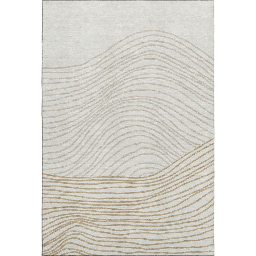 Mayfield Premium Machine Washable Abstract AMF2350 Ivory 5 ft. x 7 ft. 6 in. Area Rug price history on PriceWatchPro
