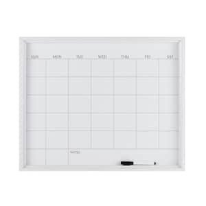 21 in. x 17 in. White Framed White Board, with Dry Erase Marker