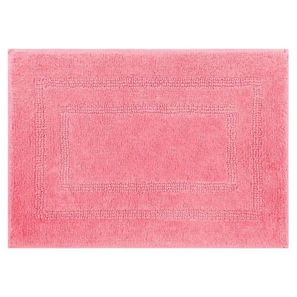 Mohawk Home Cotton Reversible Fiesta Coral Rose 27 in. x 45 in. Pink Cotton Machine Washable Bath Mat