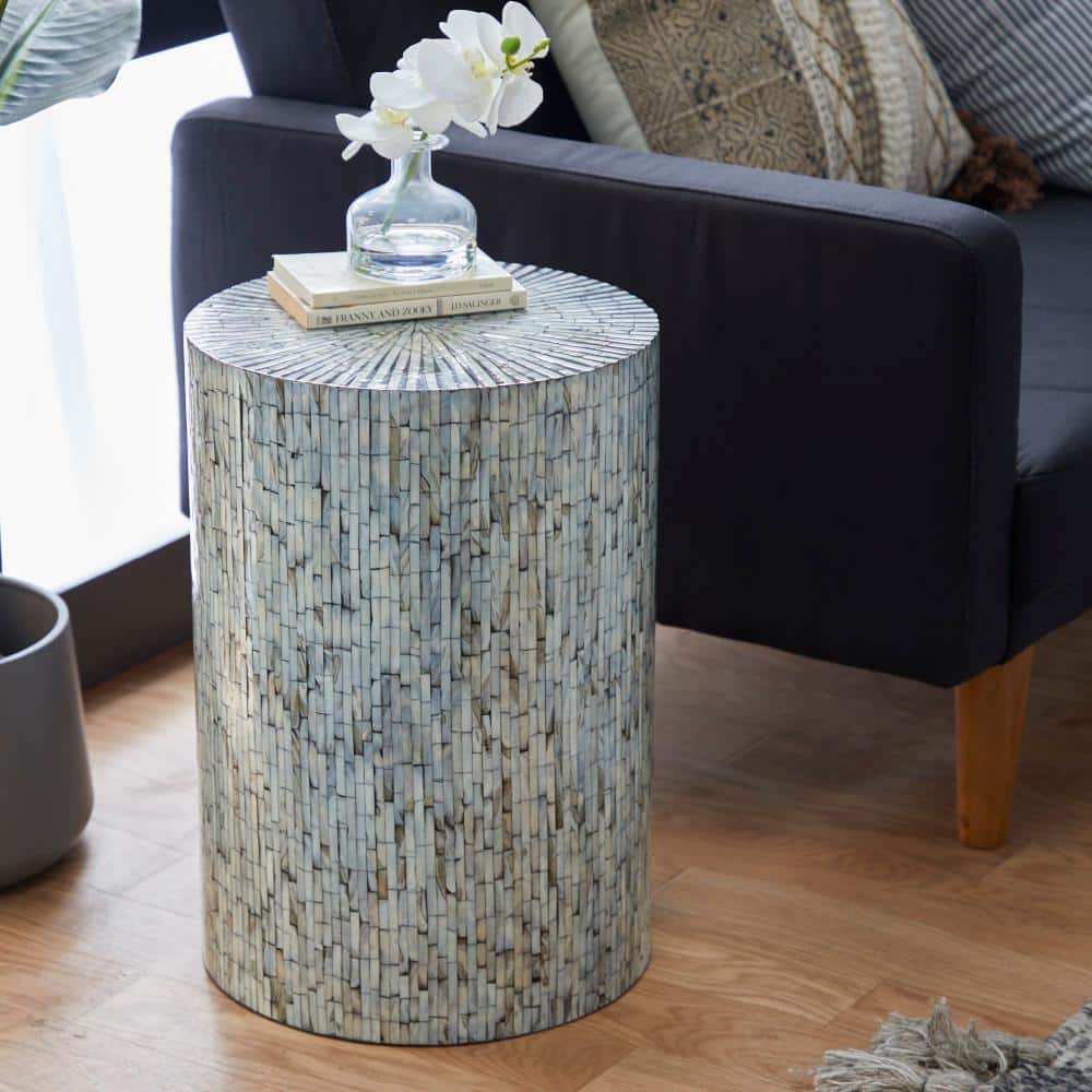 Cylinder bedside table discount
