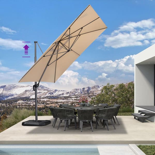11.5 patio umbrella Treasure Garden  11 ft Octagonal Outdoor (High-Perform with left and right tilt or without PURPLE LEAF 11.5 ft. Square