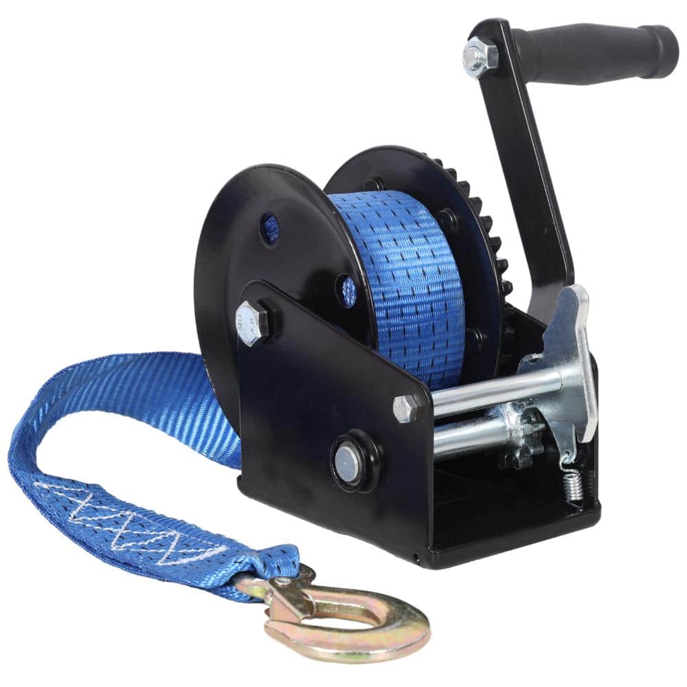 Silver Galvanized Steel Two-Way Ratchet Hand Crank Winch with 32.8.ft Steel Cable, 4.1:2.4:1 Gear Ratio, 2500-lb Max Tow price history on PriceWatchPro