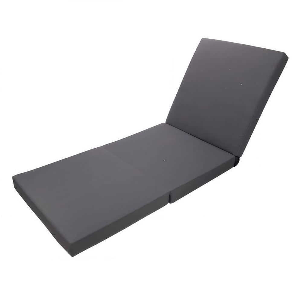 Outdoor Bolster Pillow 76.75 in. x 27.17 in. x 4 in. Reclining Chair Cushions with Ties, Grey 3-Fold Design price history on PriceWatchPro