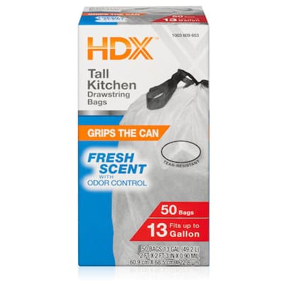 heavy duty 13 gallon trash bags