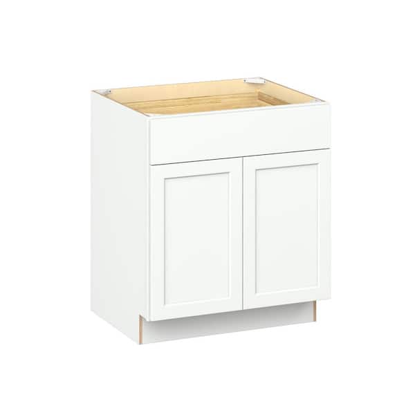 Emerson Pure White Base 1 drawer with 2 door Ready to Assemble Kitchen Cabinet (30 in. W x 34.5 in. H x 24 in. D)