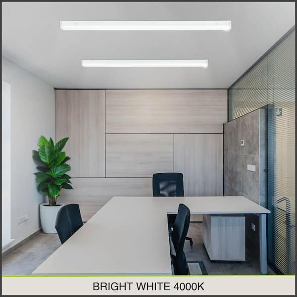 ホワイト LED照明灯4000ルーメン 120cm Commercial Electric 1-Pack 4 ft. Commercial Integrated LED White