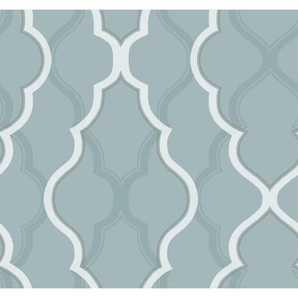 York Wallcoverings Blue Bargello Wallpaper, 27-in by 27-ft
