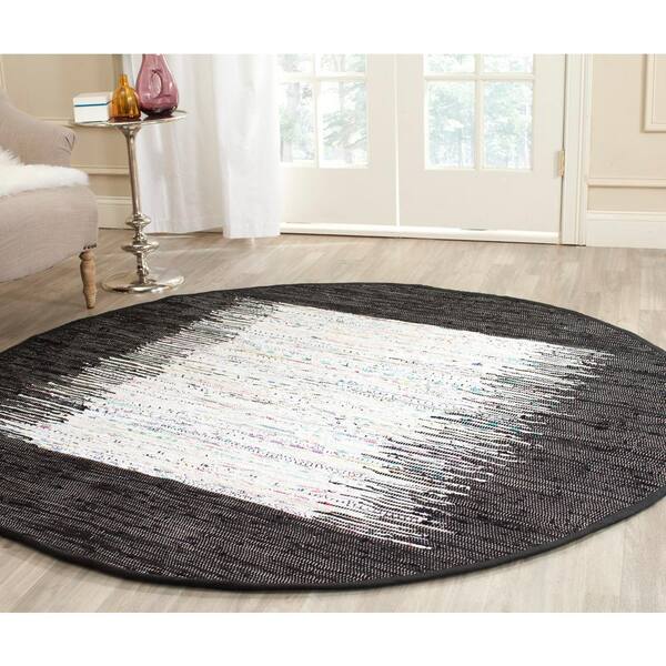 Ivory 6' x 6' Round Yellow Safavieh Montauk Collection MTK711Q Handmade Stripe Fringe Cotton Area Rug Ivory 6' x 6' Round Yellow Safavieh Montauk Collection MTK711Q Handmade Stripe Fringe Cotton Area Rug