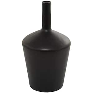 22 in. Black Glass Decorative Vase