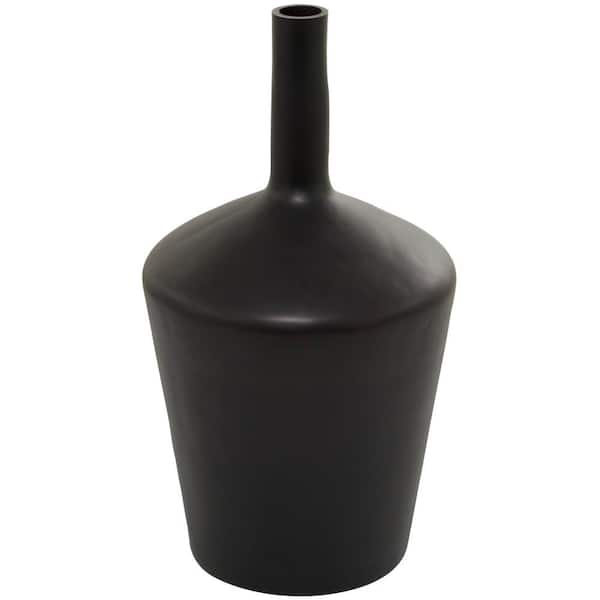 Novogratz 22 in. Black Glass Decorative Vase