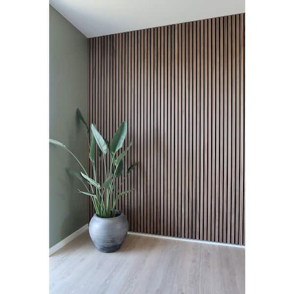 Ejoy 96 in. x 6 in. x 0.8 in. Acoustic Vin.yl Wall Claddin.g Sidin