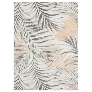Malibu Palm Springs Ivory/Rust 8 ft. x 10 ft. Indoor/Outdoor Area Rug
