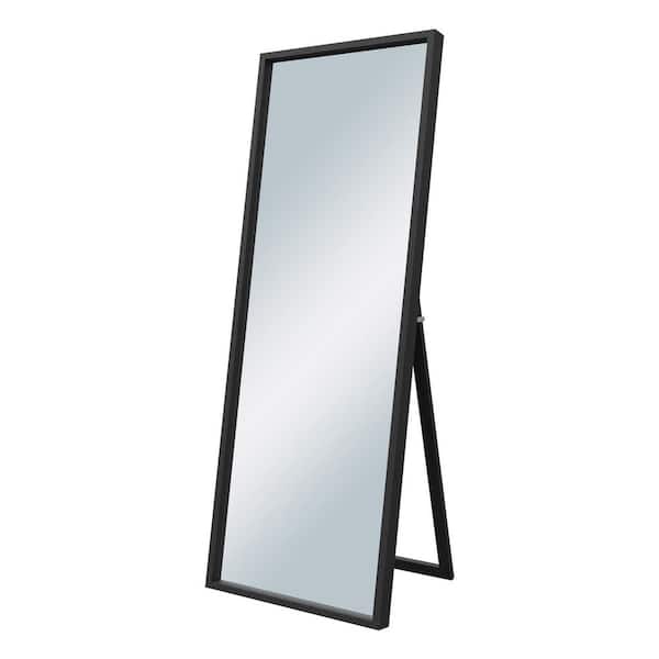 Dovelina 20 in. W x 59 in. H Classic Wood Framed Black Full-Length Floor Mirror Standing Mirror
