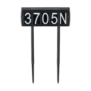 Solar Address Sign with Dual Color LEDs, Numbers, and Letters N, S, E, W