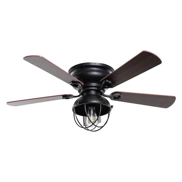 Matrix Decor 42 In Indoor Matte Black Ceiling Fan With Light Kit And Remote Control Md F6232110v - Large Matte Black Ceiling Fan With Light
