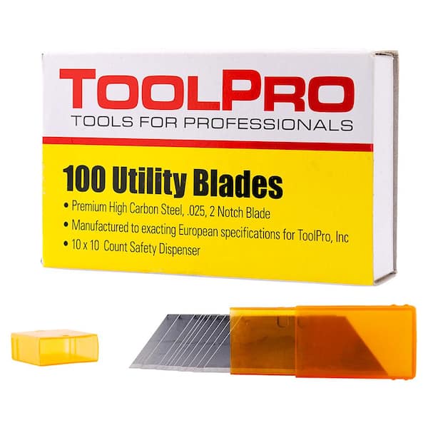 ToolPro Drywall Utility High Carbon Steel Knife Blades (100PK)