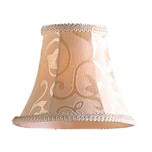 Elizabethan 1-Light Patterned Beige Fabric Mini Shade