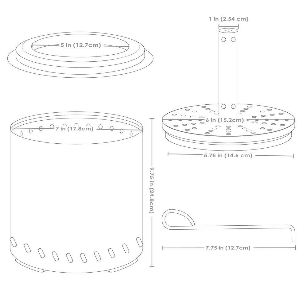 Compact Stainless Steel Smokeless Tabletop Fire Pit with Triple Burn Design