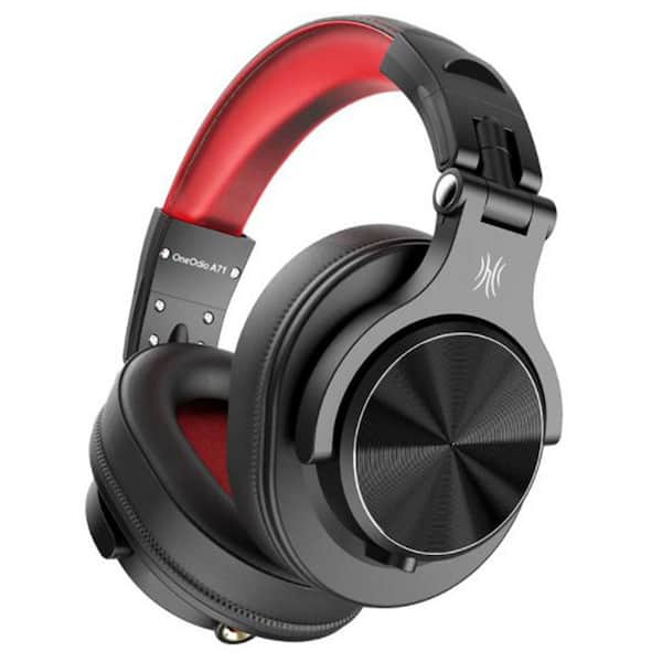 OneOdio Studio Gaming Portable Wired Over Ear Headphones w/Boom Mic, Black  A71 Black+Red - The Home Depot