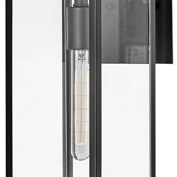 HINKLEY - Max 1-Light Black Hardwired Outdoor Wall Lantern Sconce