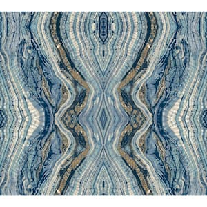 Blue Kaleidoscope Wallpaper, 27-in by 27-ft