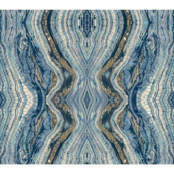 Blue Kaleidoscope Wallpaper, 27-in by 27-ft