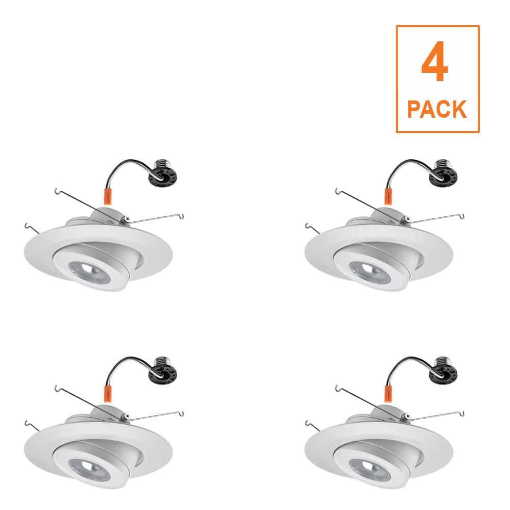 Commercial Electric 6 in. Gimbal Light Adjustable Beam Angle Bulb ...