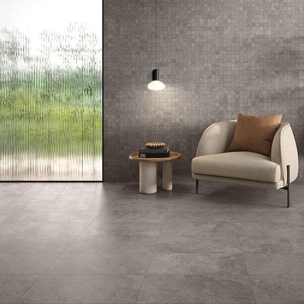 Ivy Hill Tile Areno Fossil Gray 8 in. x 0.35 in. Matte Porcelain