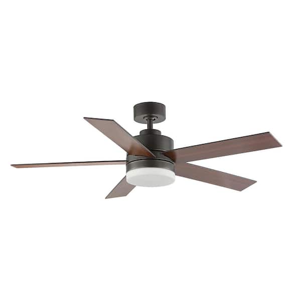 WINGBO 48 in. LED Indoor Old Bronze Ceiling Fan with Remote