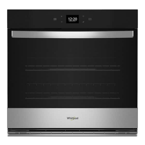 Whirlpool 30 in. Single Electric Wall Oven with Convection and Self-Cleaning Fingerprint Resistant Stainless Steel