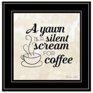 Charlie A Silent Scream for Coffee 1-Piece Framed Wall Art 15 in. x 15 in.