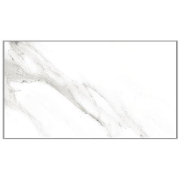 Unbranded Calacatta Venato 12 in. x 24 in. White Polished Porcelain Floor and Wall Tile (9.69 sq. ft./Case)