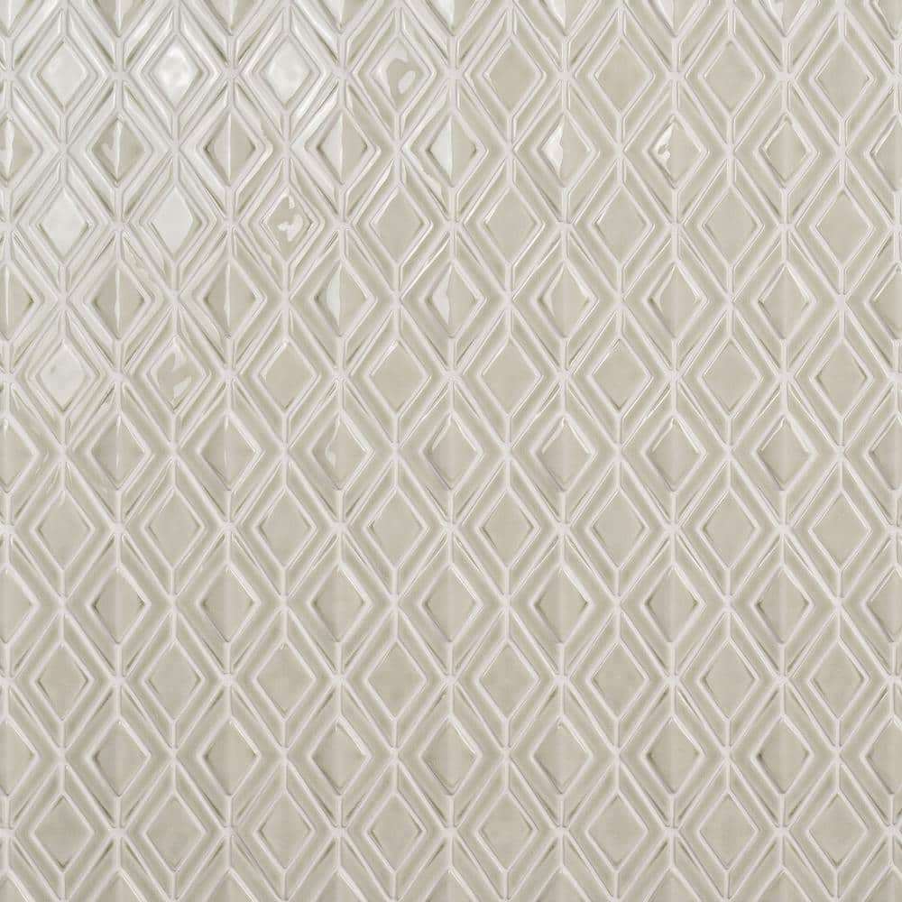 Ivy Hill Tile Delphi Jewel Tundra 12 in. x 16 in. Crackled Glass