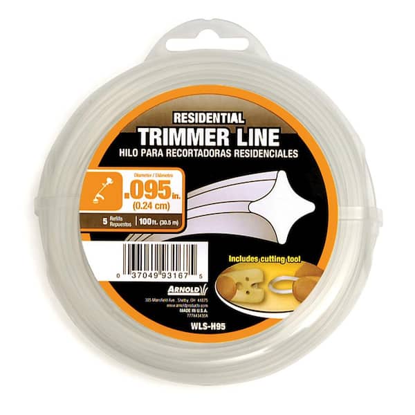 Arnold Residential 100 ft. 0.095 in. Universal 4 Point Star Trimmer Line with Line Cutting Tool