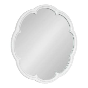 Maren 26.00 in. W x 26.00 in. H White Irregular Classic Framed Decorative Wall Mirror