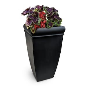 Chelsey 28 in. Tall Self-Watering Black Polyethylene Planter