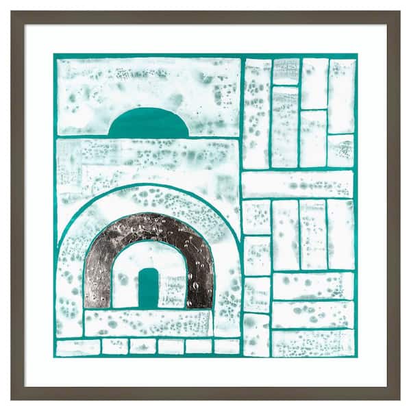 Amanti Art Beryl Motif II by Vanna Lam 25 in. W x 25 in. H. Wood Framed Wall Art Print Framed in Gray