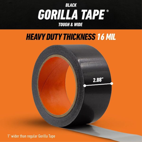 專用120g×3 150g×5 180g×4 Gorilla 25 yds. Tough and Wide Black Duct Tape (2-Pack) 106425