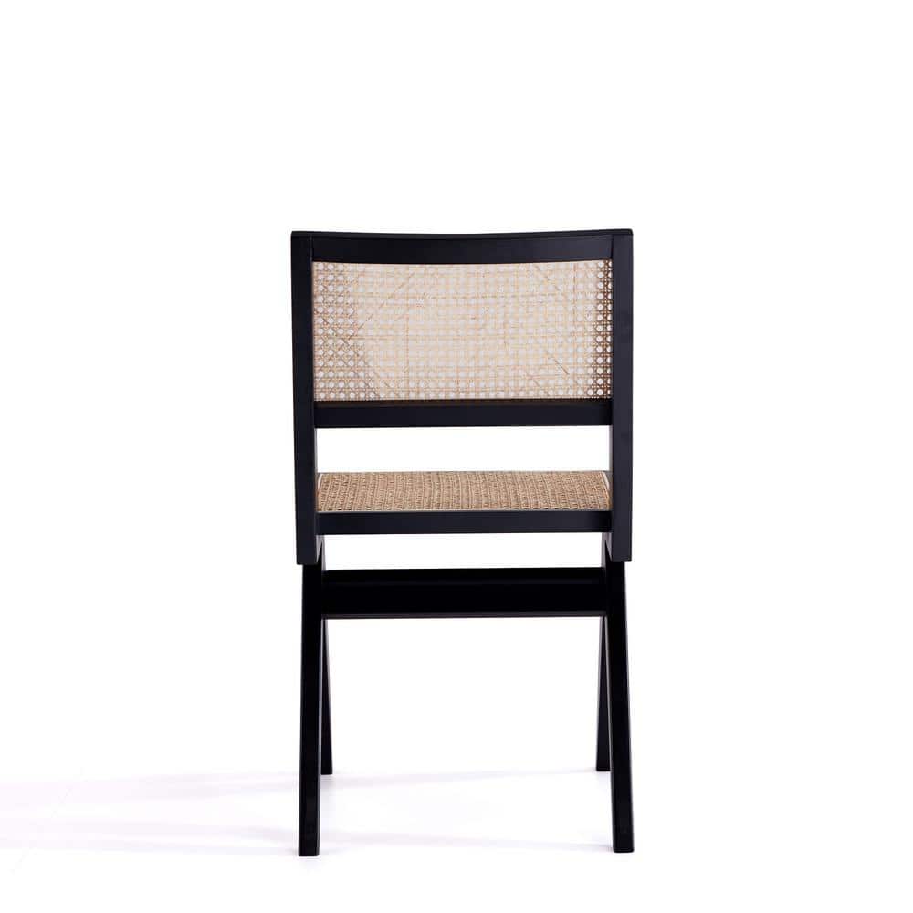 Hamlet Black & Natural Cane A-Frame Side Chair