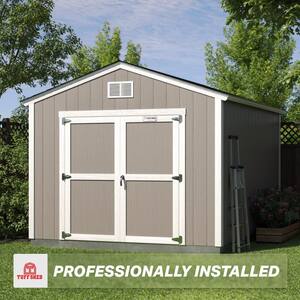 Professionally Installed Tahoe Genoa 10 ft. x 12 ft. Wood Storage Shed with 7 ft. High Sidewall (120 sq. ft.)