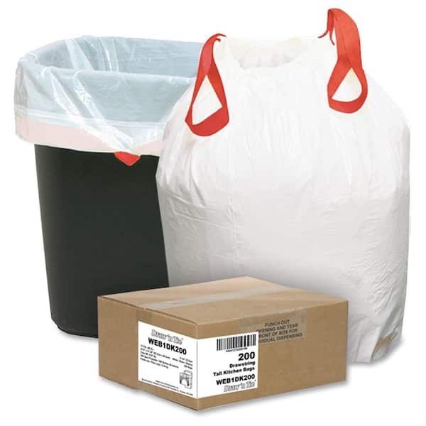 neat 13 Gallon Drawstring Trash Bags - (Mega 200 Count) - Triple