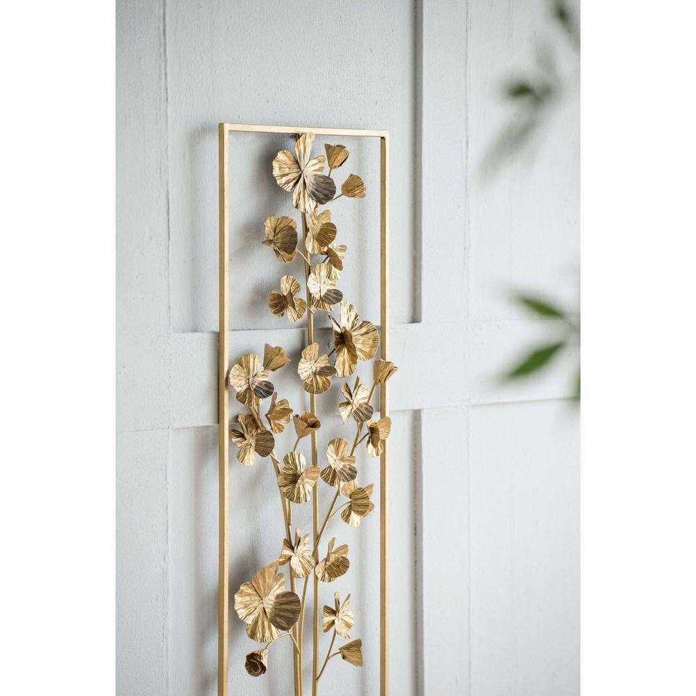 Gold Metal Tree Flower Wall Sculpture for Nursery