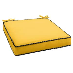 Rave Yellow Gold Indoor / Outdoor Dining Chair Pads & Patio Cushions Small - APX 15 x 17 / Yellow