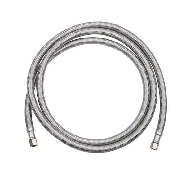 Plumbshop 1/4 in. Compression x 1/4 in. Compression x 72 in. Length Braided Stainless Steel Ice Maker Connector