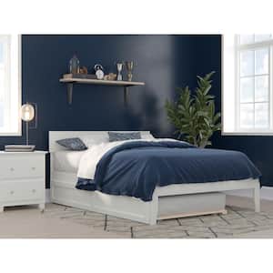 Boston White Full Bed with Twin Trundle