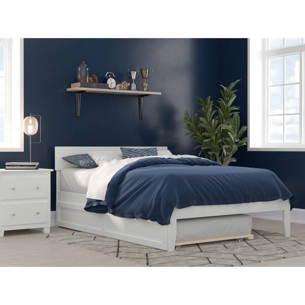 Atlantic Furniture Boston White Full, Queen Bed With Twin Trundle Ikea